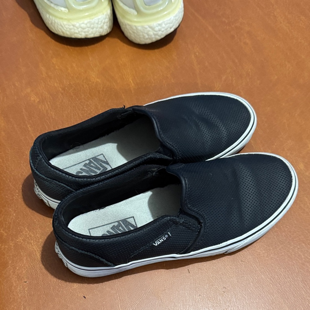 Vans Black Perforated Slip-On Shoes